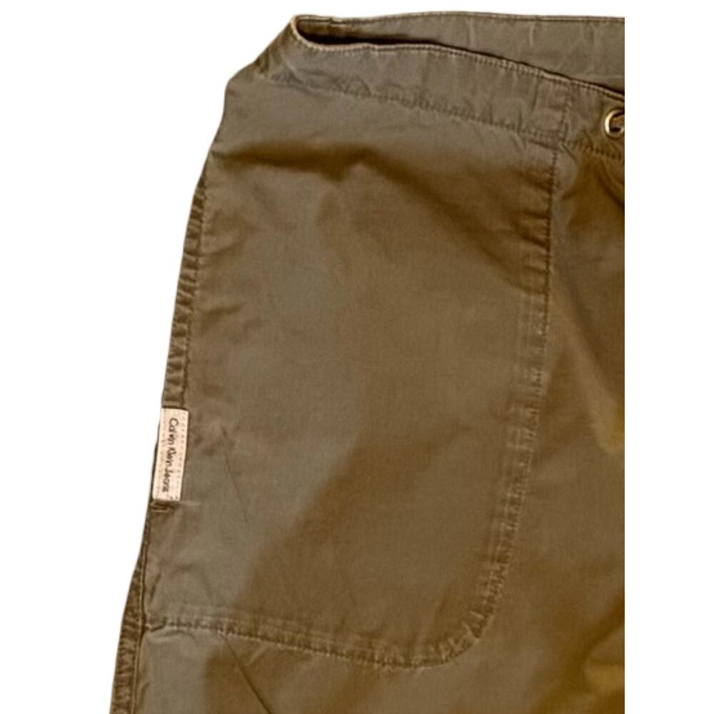 Calvin Klein Pants Womens Size 4 Tan Joggers Lightweight Bumble Bee Mid Rise - Picture 7 of 12